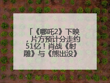 《哪吒2》下映，片方预计分走约51亿！肖战《射雕》与《熊出没》今晚都将下映
