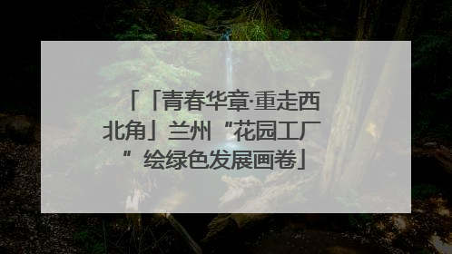 「青春华章·重走西北角」兰州“花园工厂”绘绿色发展画卷