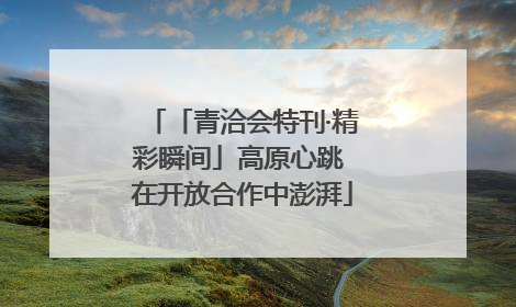 「青洽会特刊·精彩瞬间」高原心跳 在开放合作中澎湃