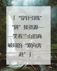 “穿针引线”“拼”接资源——笑看兰山招商破局的“双向奔赴”