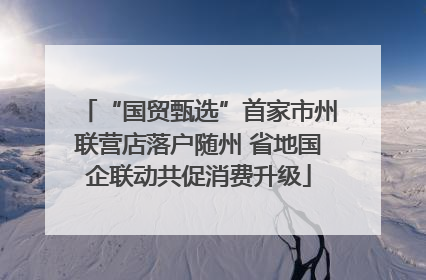 “国贸甄选”首家市州联营店落户随州 省地国企联动共促消费升级