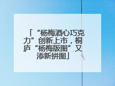 “杨梅酒心巧克力”创新上市，桐庐“杨梅版图”又添新拼图