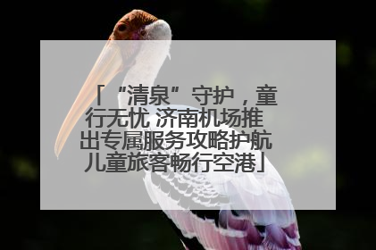 “清泉”守护，童行无忧 济南机场推出专属服务攻略护航儿童旅客畅行空港