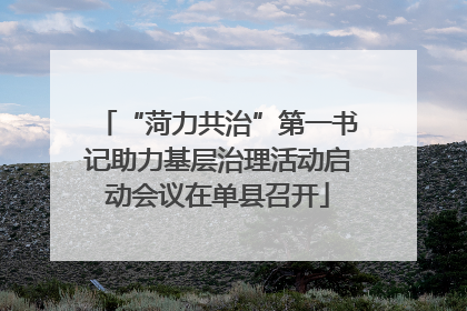 “菏力共治”第一书记助力基层治理活动启动会议在单县召开