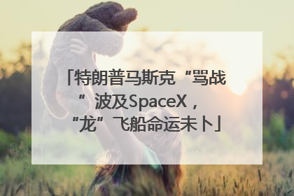 特朗普马斯克“骂战”波及SpaceX，“龙”飞船命运未卜