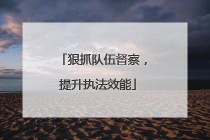 狠抓队伍督察，提升执法效能