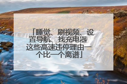 睡觉、刷视频、设置导航、找充电器 这些高速违停理由一个比一个离谱