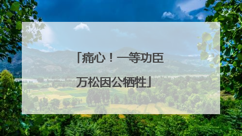 痛心！一等功臣万松因公牺牲