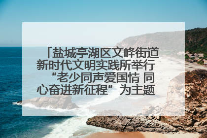 盐城亭湖区文峰街道新时代文明实践所举行“老少同声爱国情 同心奋进新征程”为主题的红色文化活动