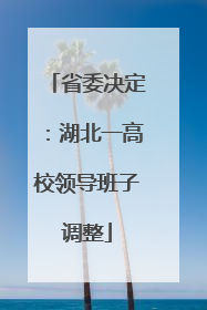 省委决定：湖北一高校领导班子调整