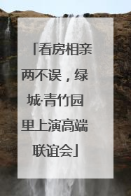 看房相亲两不误，绿城·青竹园里上演高端联谊会