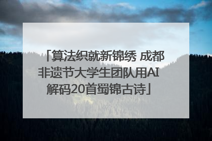算法织就新锦绣 成都非遗节大学生团队用AI解码20首蜀锦古诗