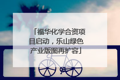 福华化学合资项目启动，乐山绿色产业版图再扩容
