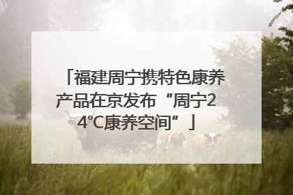 福建周宁携特色康养产品在京发布“周宁24℃康养空间”