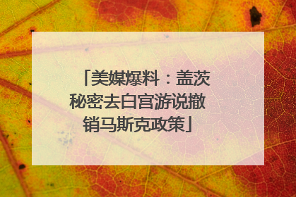 美媒爆料：盖茨秘密去白宫游说撤销马斯克政策
