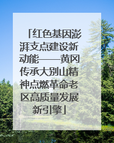 红色基因澎湃支点建设新动能——黄冈传承大别山精神点燃革命老区高质量发展新引擎