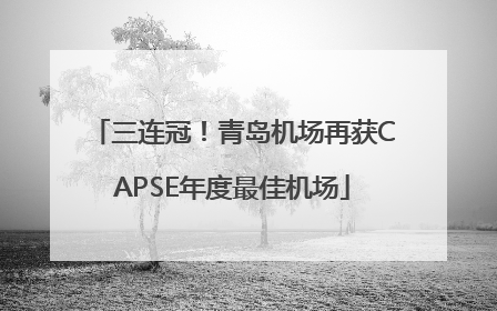 三连冠！青岛机场再获CAPSE年度最佳机场