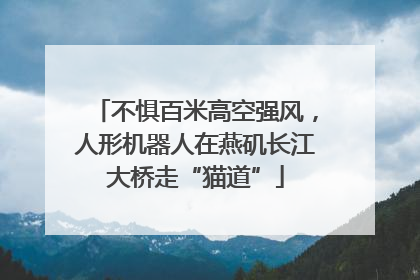 不惧百米高空强风，人形机器人在燕矶长江大桥走“猫道”