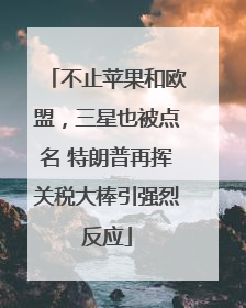 不止苹果和欧盟，三星也被点名 特朗普再挥关税大棒引强烈反应