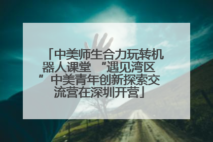 中美师生合力玩转机器人课堂 “遇见湾区”中美青年创新探索交流营在深圳开营
