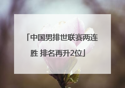 中国男排世联赛两连胜 排名再升2位
