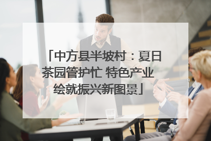 中方县半坡村：夏日茶园管护忙 特色产业绘就振兴新图景