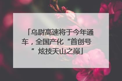 乌尉高速将于今年通车，全国产化“首创号”炫技天山之巅
