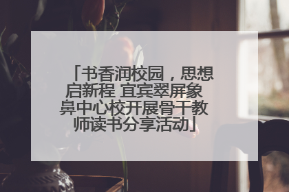 书香润校园，思想启新程 宜宾翠屏象鼻中心校开展骨干教师读书分享活动