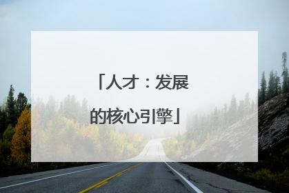 人才：发展的核心引擎