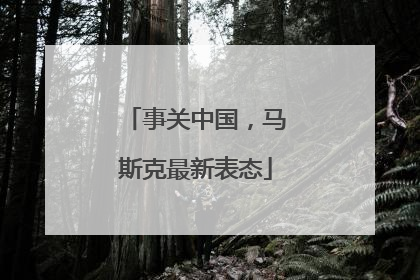 事关中国，马斯克最新表态