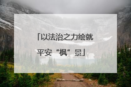 以法治之力绘就平安“枫”景