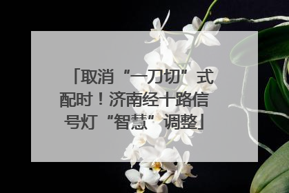 取消“一刀切”式配时！济南经十路信号灯“智慧”调整