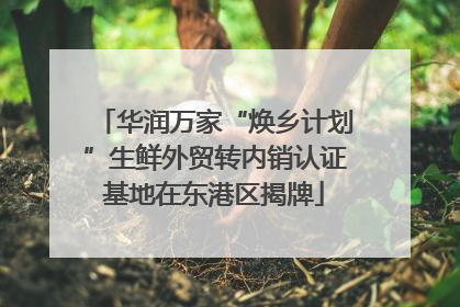 华润万家“焕乡计划”生鲜外贸转内销认证基地在东港区揭牌