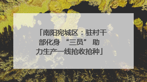 南阳宛城区：驻村干部化身 “三员” 助力生产一线抢收抢种