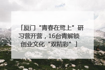 厦门“青春在鹭上”研习营开营，16台青解锁创业文化“双精彩”
