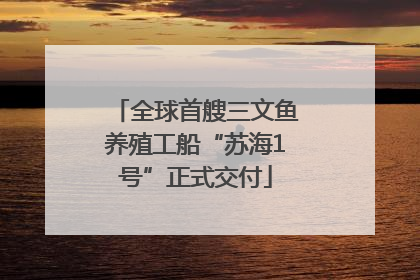 全球首艘三文鱼养殖工船“苏海1号”正式交付