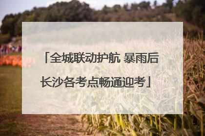 全城联动护航 暴雨后长沙各考点畅通迎考