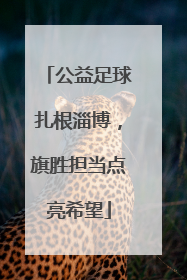 公益足球扎根淄博，旗胜担当点亮希望