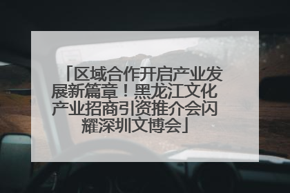 区域合作开启产业发展新篇章！黑龙江文化产业招商引资推介会闪耀深圳文博会
