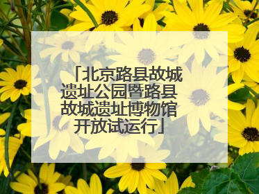 北京路县故城遗址公园暨路县故城遗址博物馆开放试运行