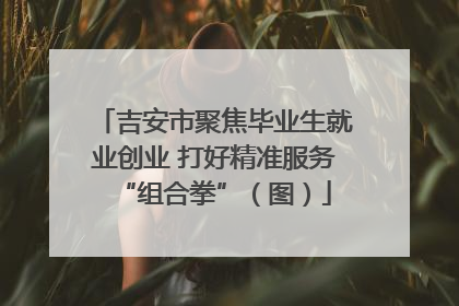 吉安市聚焦毕业生就业创业 打好精准服务“组合拳”（图）