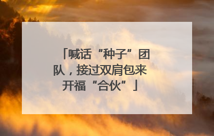 喊话“种子”团队，接过双肩包来开福“合伙”