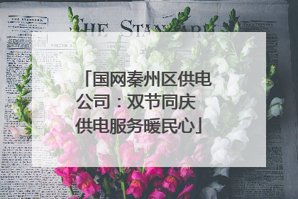 国网秦州区供电公司：双节同庆 供电服务暖民心