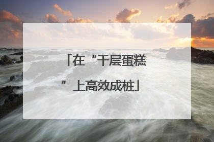 在“千层蛋糕”上高效成桩