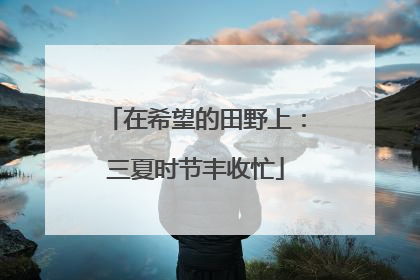 在希望的田野上：三夏时节丰收忙