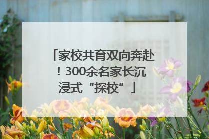 家校共育双向奔赴！300余名家长沉浸式“探校”
