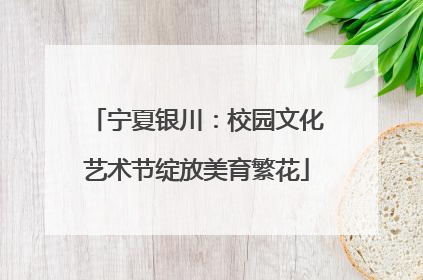 宁夏银川：校园文化艺术节绽放美育繁花