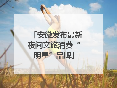 安徽发布最新夜间文旅消费“明星”品牌
