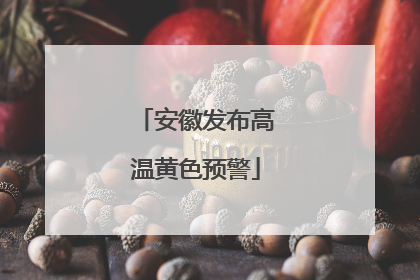 安徽发布高温黄色预警