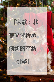 宋歌：北京文化传承创新的革新引擎